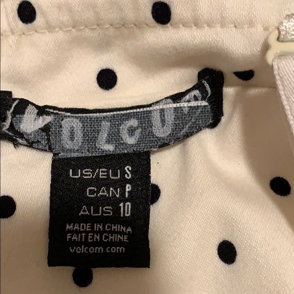 Volcom Strapless White + Black Polka Dot Dress - Picture 4 of 4